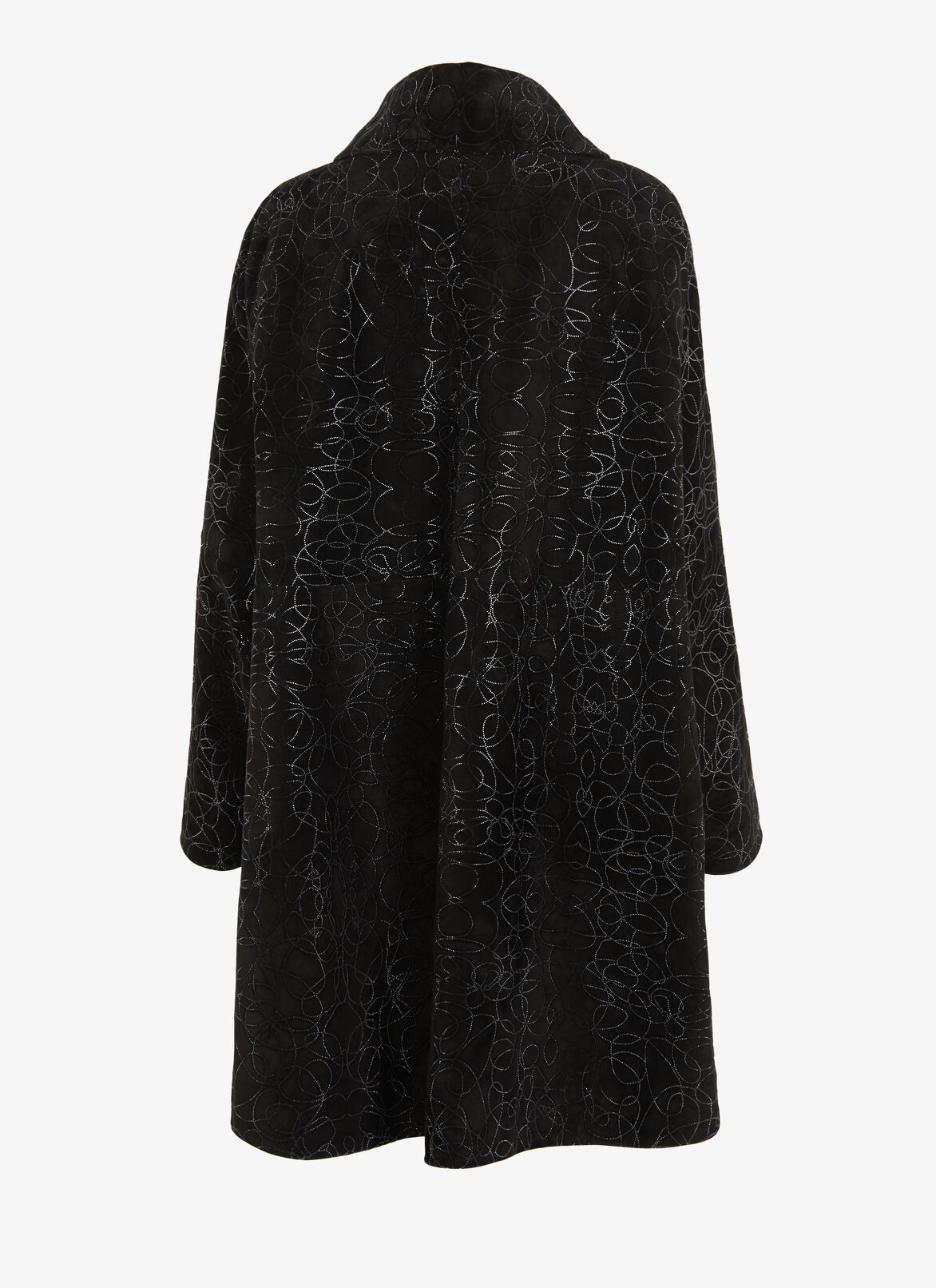 COAT VEAU VELOURS RAINBOW BLACK/SHINY BLACK ALAÏA BLACK/SHINY BLACK COAT VEAU VELOURS RAINBOW BLACK/SHINY BLACK